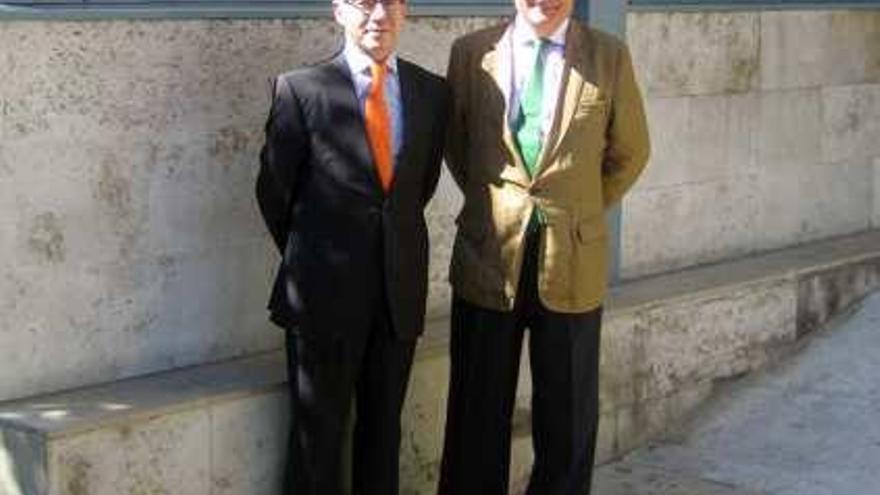Ramón Trénor y Julián Bolinches, en Fontilles.