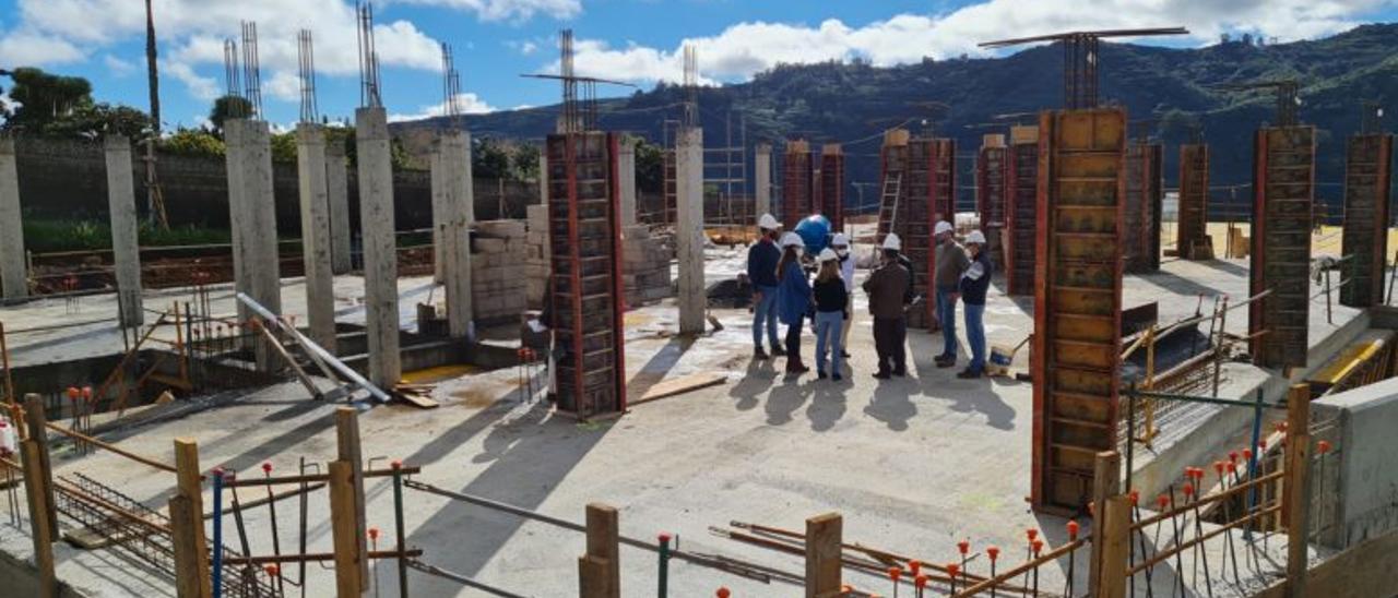 La obra de la residencia de mayores de Teror, paralizada a la espera de cambios en el proyecto.