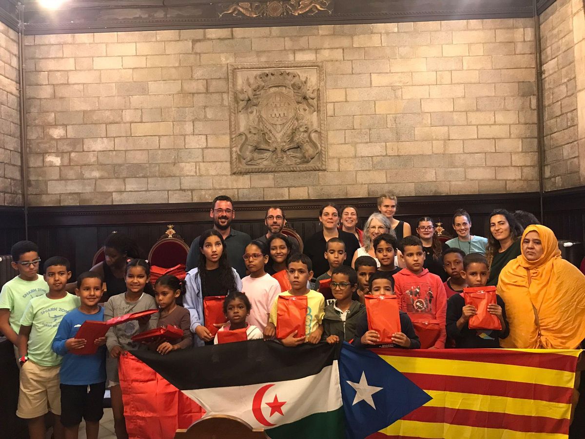 Una imatge de la rebuda institucional aquest dimecres.