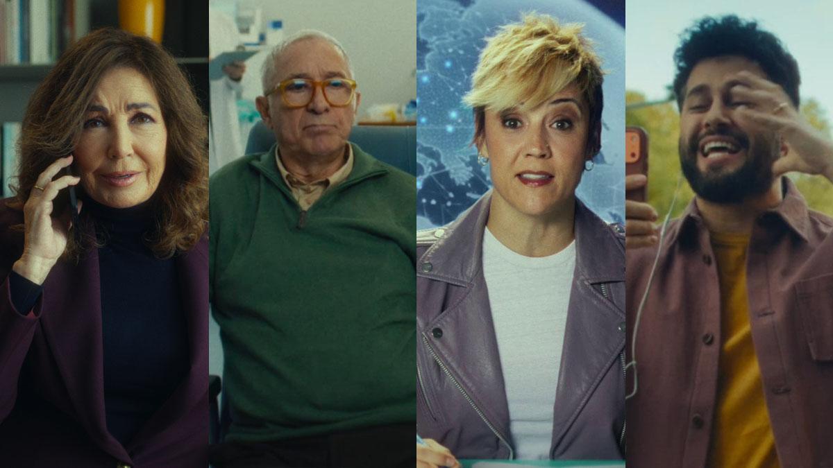 Ana Rosa Quintana, Xavier Sardà, Cristina Pardo y Javi Hoyos en la campaña de Campofrío