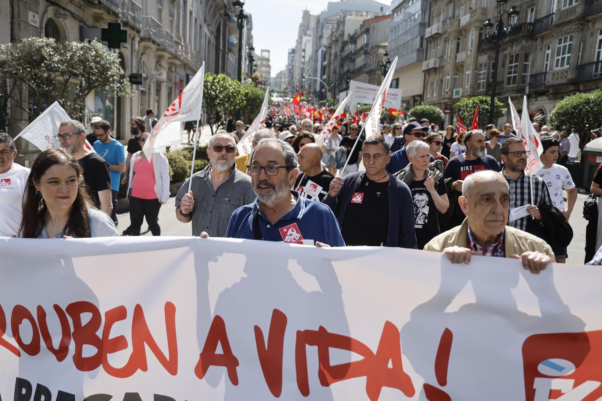 Primero de Mayo: las manifestaciones del Día del Trabajo toman Vigo