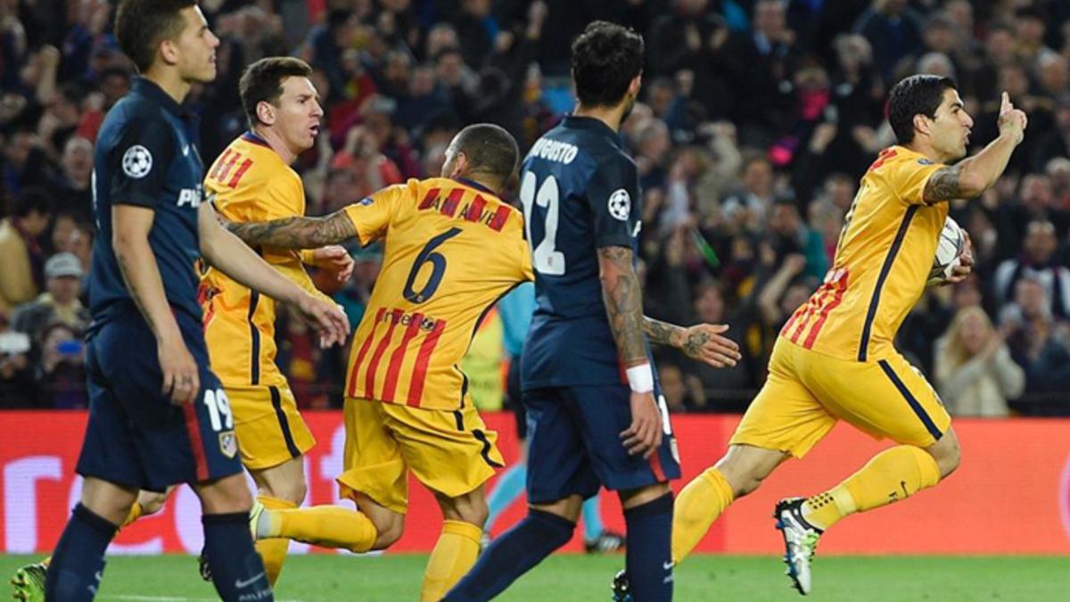 Luis Suárez tras marcar su primer gol de la noche