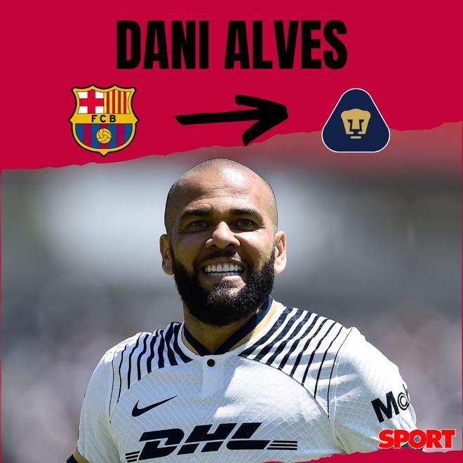 Dani Alves acabó su contrato de seis meses con el Barça y fichó por Pumas. El lateral volverá al Camp Nou para jugar este Gamper