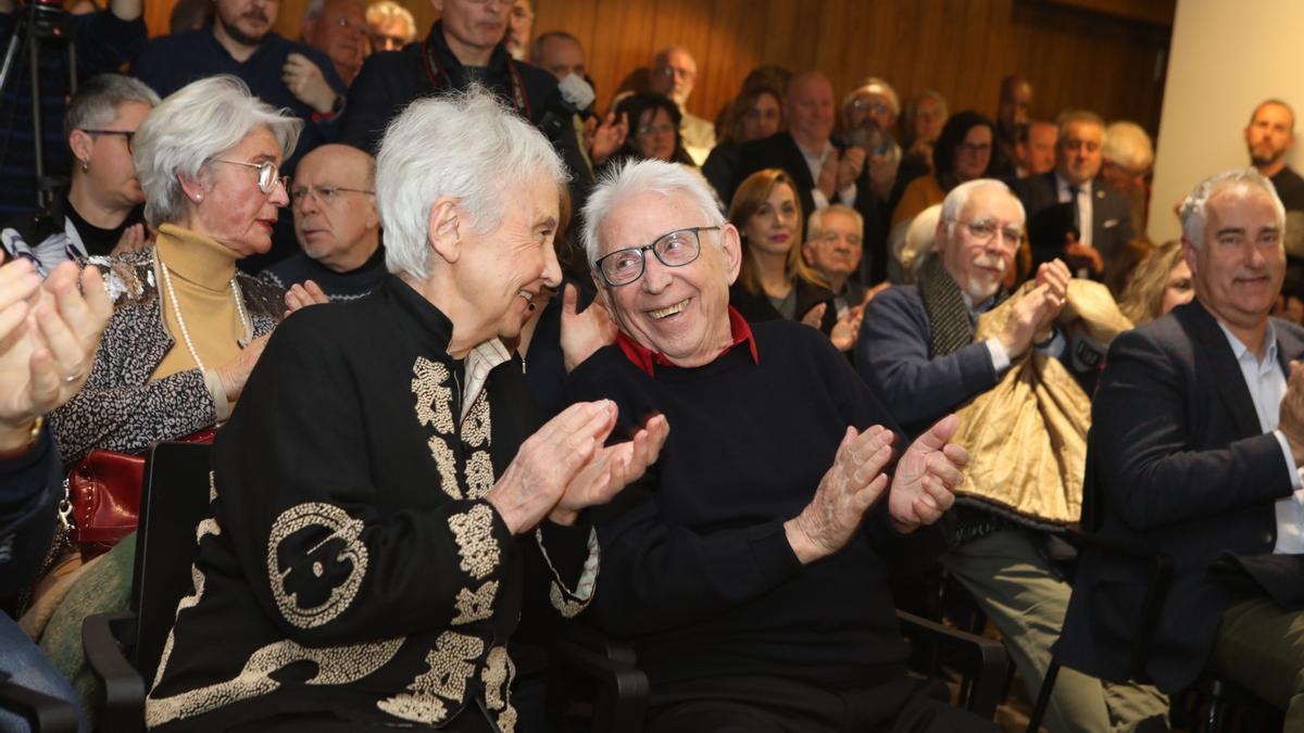Raimon y Annalisa, durante un acto en Xàtiva