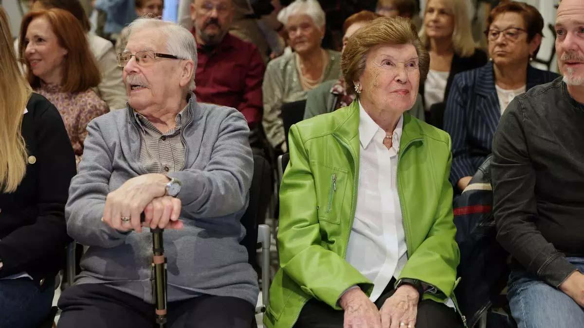 Un moment de l?homenatge als catalans centenaris, aquesta setmana al Palau de la Generalitat