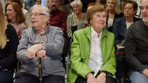 Un moment de l?homenatge als catalans centenaris, aquesta setmana al Palau de la Generalitat