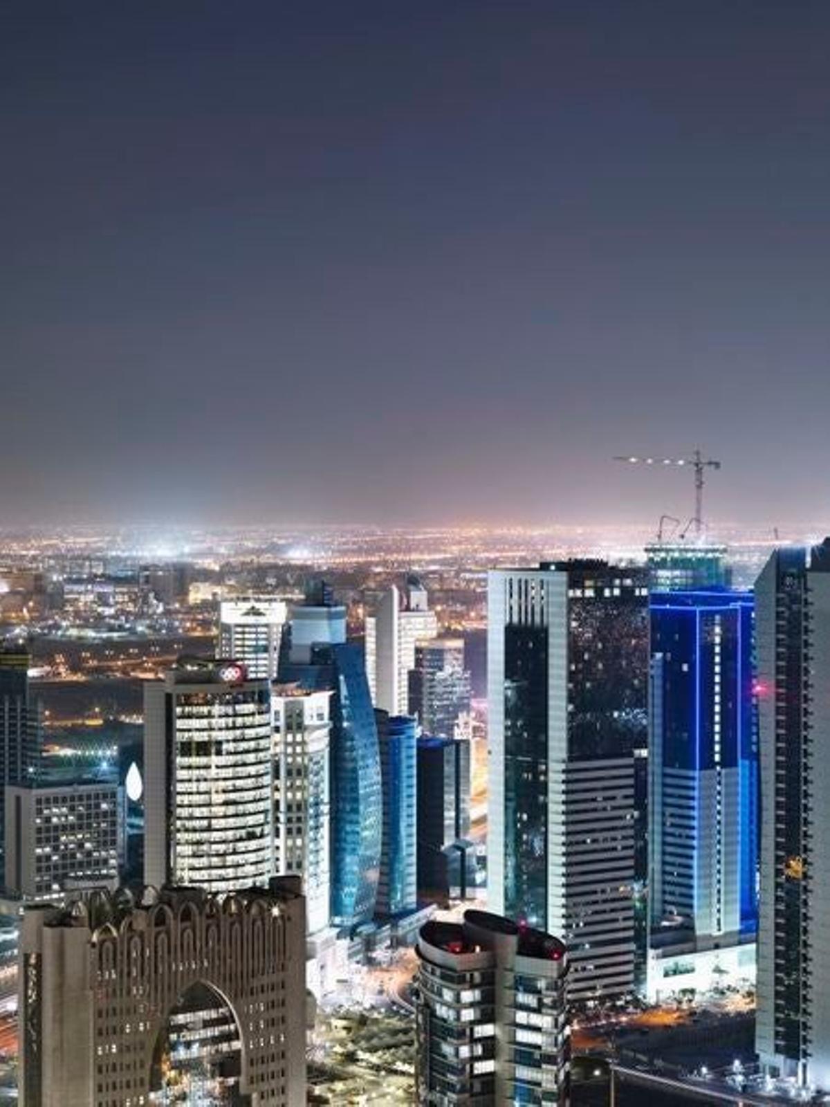 Vista de los rascacielos de Doha