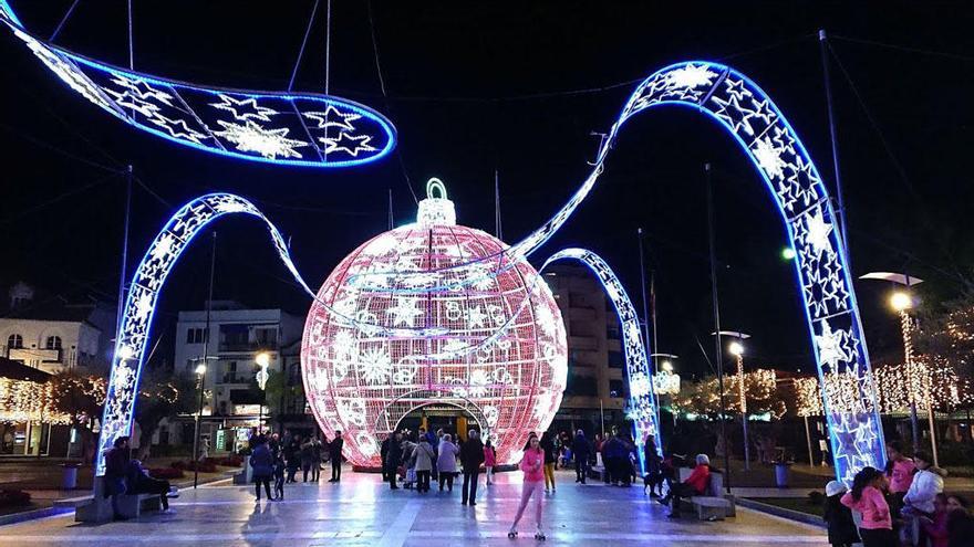 La iluminación navideña de Fuengirola, el año pasado.
