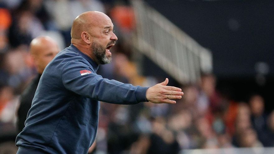 Manolo González, crida durant un partit de l'Espanyol.