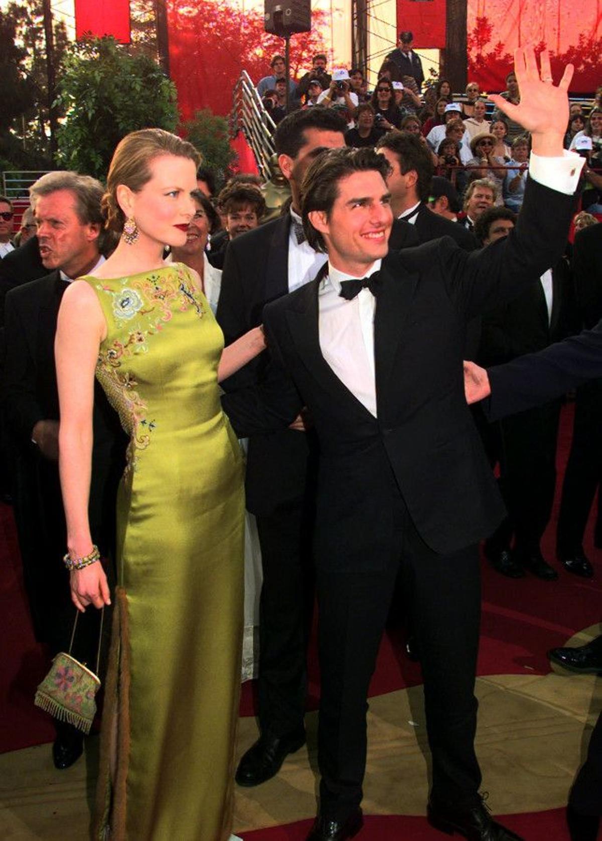 Nicole Kidman y Tom Cruise, en los Oscar de 1997