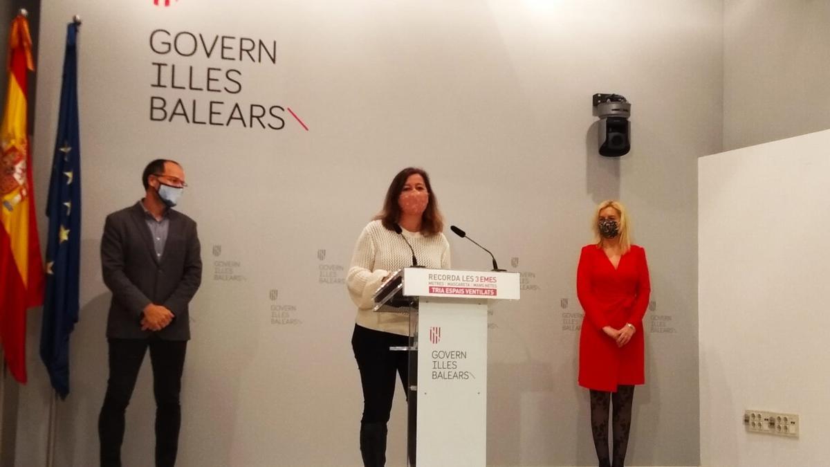 La presidenta del Govern, Francina Armengol, en la rueda de prensa de este miércoles.