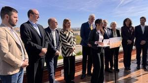 La alcaldessa de Sabadell, Marta Farrés, en el aeropuerto de Sabadell.