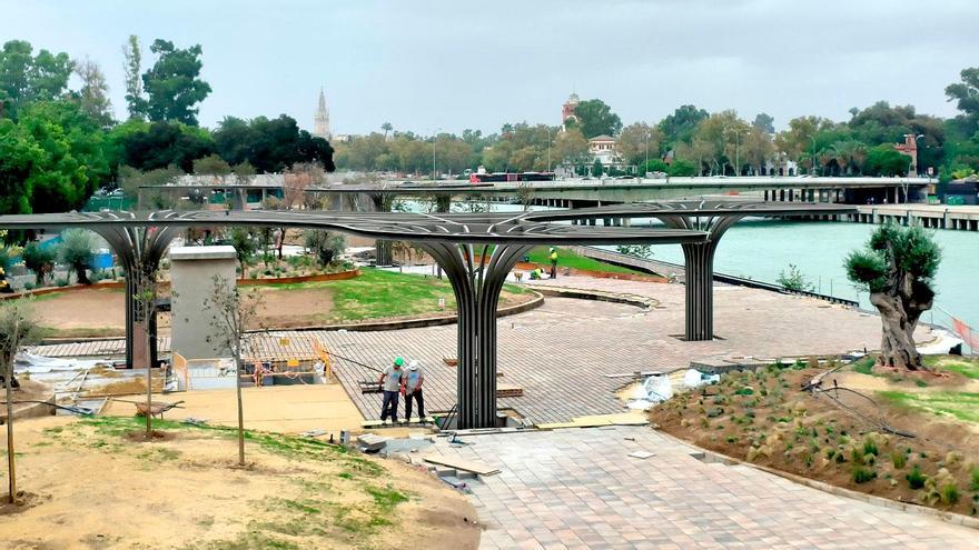 Estado de las obras del Jardín de las Cigarreras. / Autoridad Portuaria de Sevilla