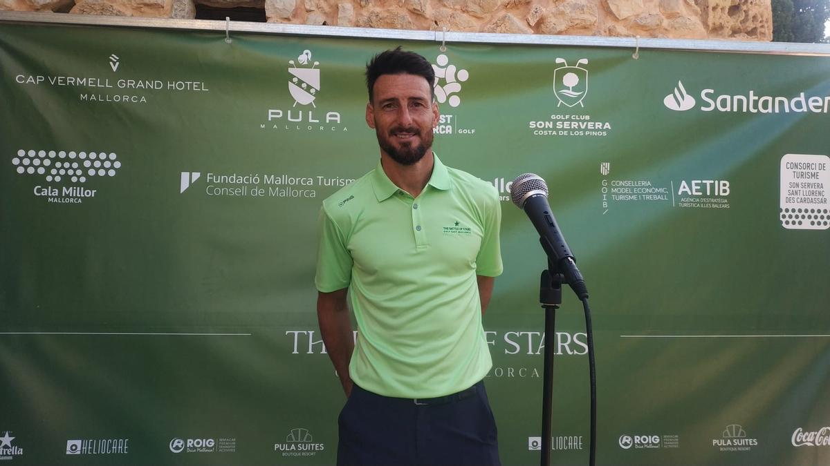 Aduriz, esta mañana, en el Pula Golf de Son Servera.