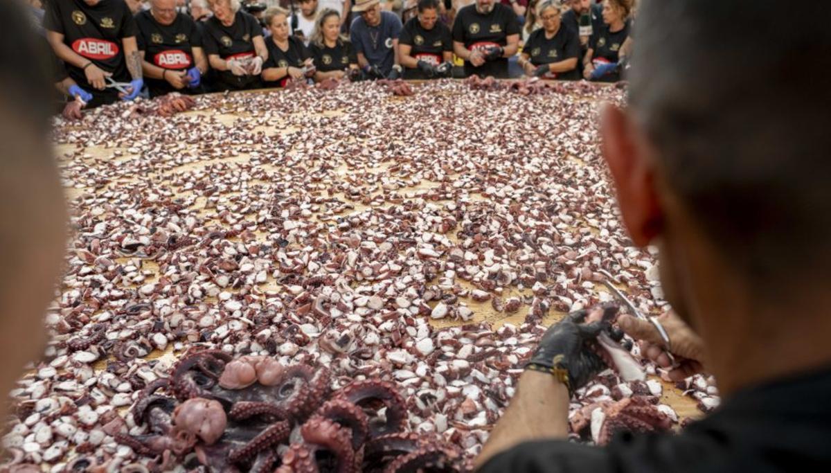 Una de las tapas del pulpo elaboradas durante las fiestas. | BRAIS LORENZO
