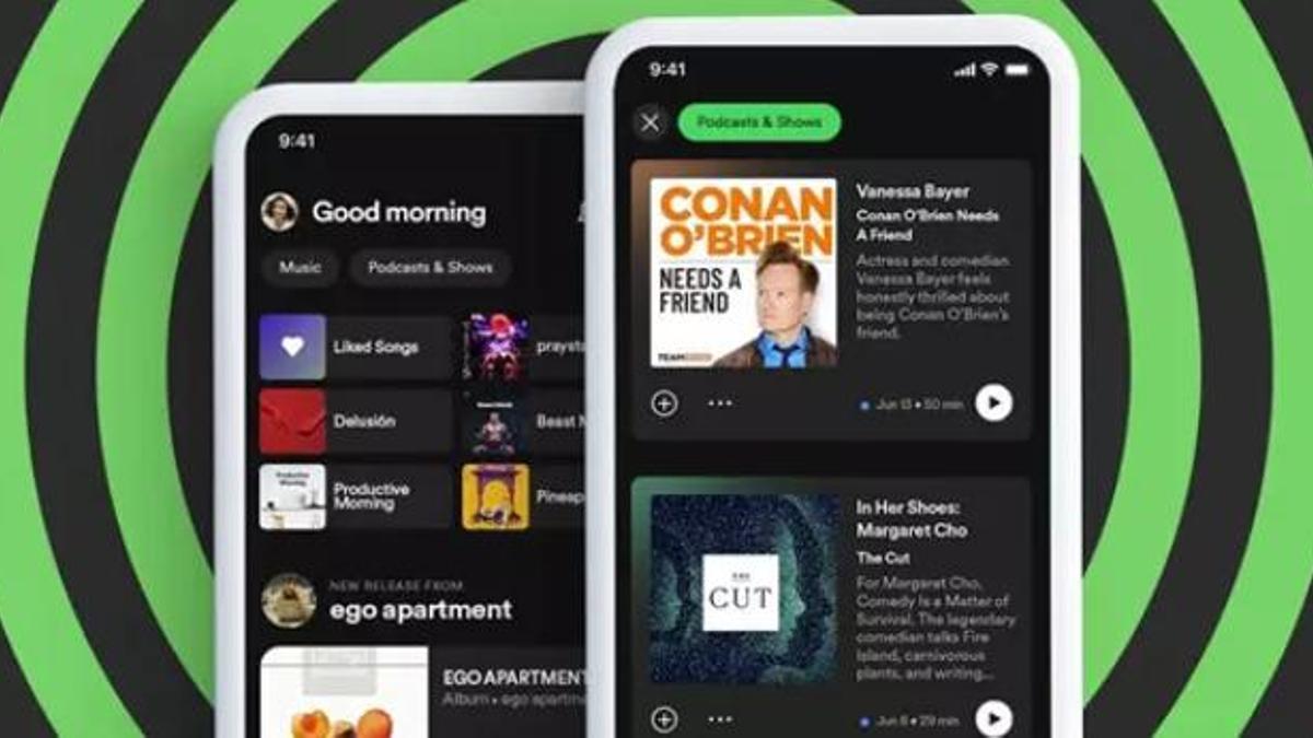 Interfície de Spotify.