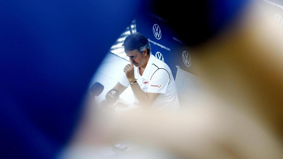 Porfirio Fisac, en la rueda de prensa que ofreció antes de comenzar la pretemporada.