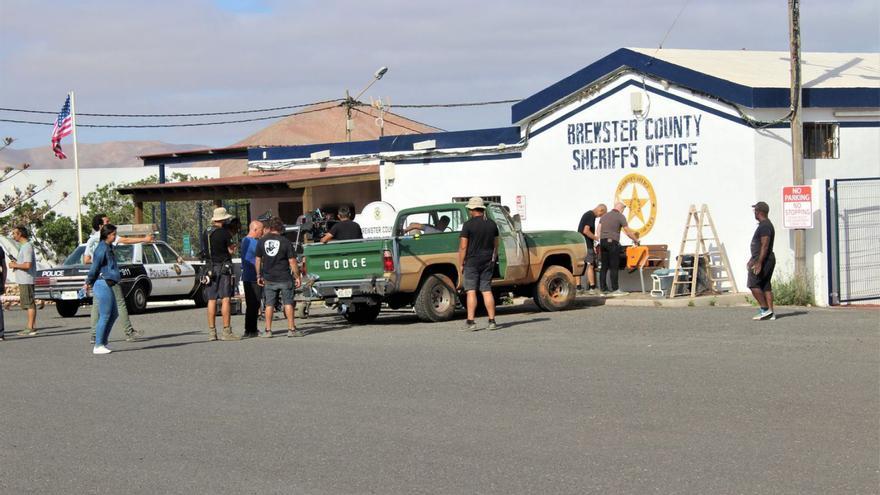 Imagen del rodaje de una película en el municipio de Puerto del Rosario.