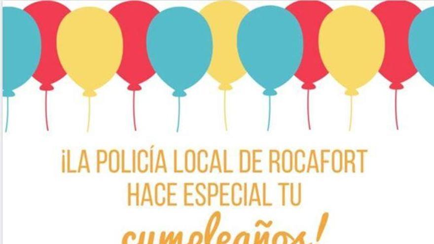 La Policía de Rocafort felicitará a los niños que cumplan años