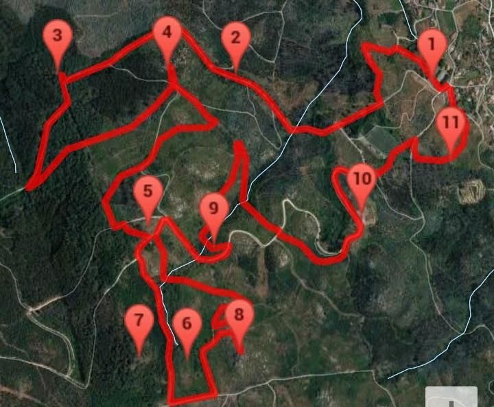 Mapa de la senda local de Coruxo tal y como aparece en la aplicación &quot;VIGO&quot;