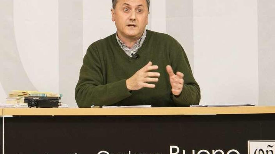 Marcelino Suárez Ardura durante una conferencia en el año 2016 en la Fundación Gustavo Bueno.