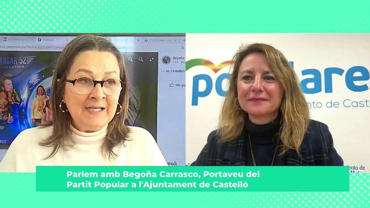 Loles García entrevista a la líder del Partido Popular, Begoña Carrasco, en ‘La Panderola’