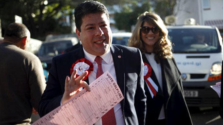 Fabian Picardo, ganador de las elecciones en Gibraltar.