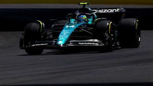 Alonso, durante los primeros libres del Gran Premio de Miami