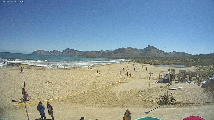 Strandbesuch gefällig? Son Serra de Marina am Sonntagmittag (1.4.).