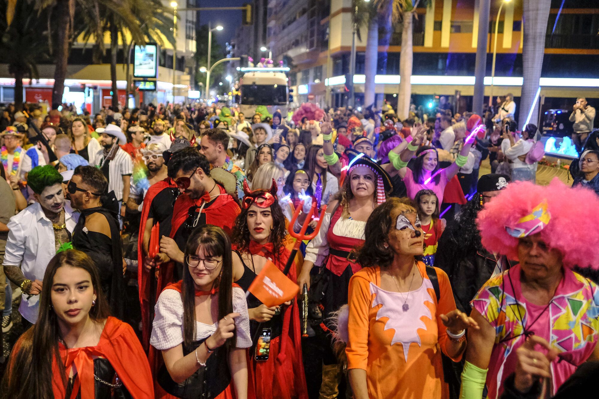 Llegada de la Cabalgata del Carnaval de Las Palmas de Gran Canaria