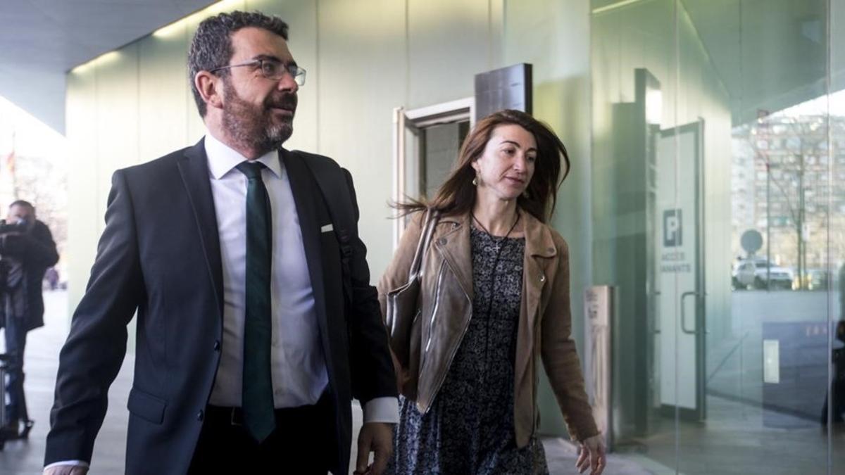 El abogado de CDC, Francesc Sanchez, a su llegada al juicio del 'caso Palau.