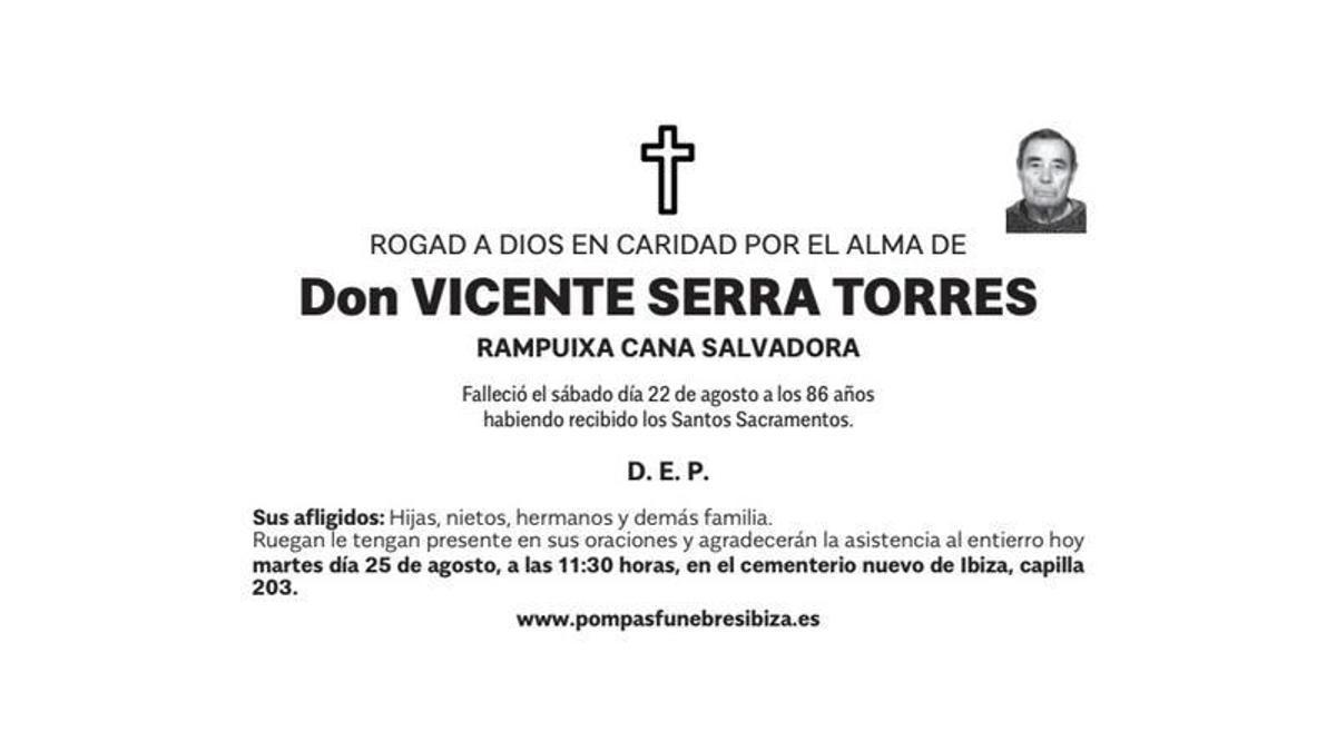 Esquela Vicente Serra Torres