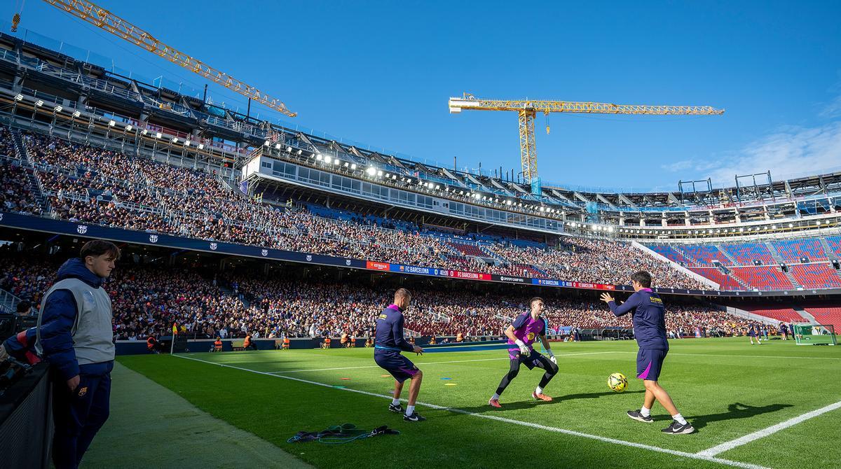 Primer entreno del Barça en el renovado Camp Nou
