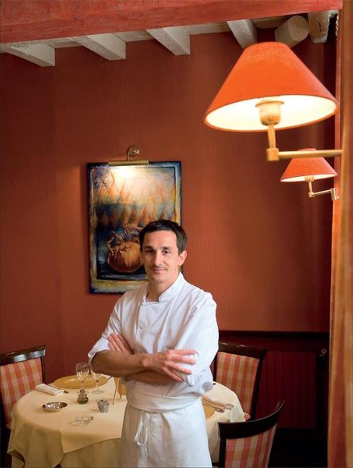 Chistophe Combeau, chef
del restaurante La Ruelle,
en Angulema, uno de los
establecimientos más
ele