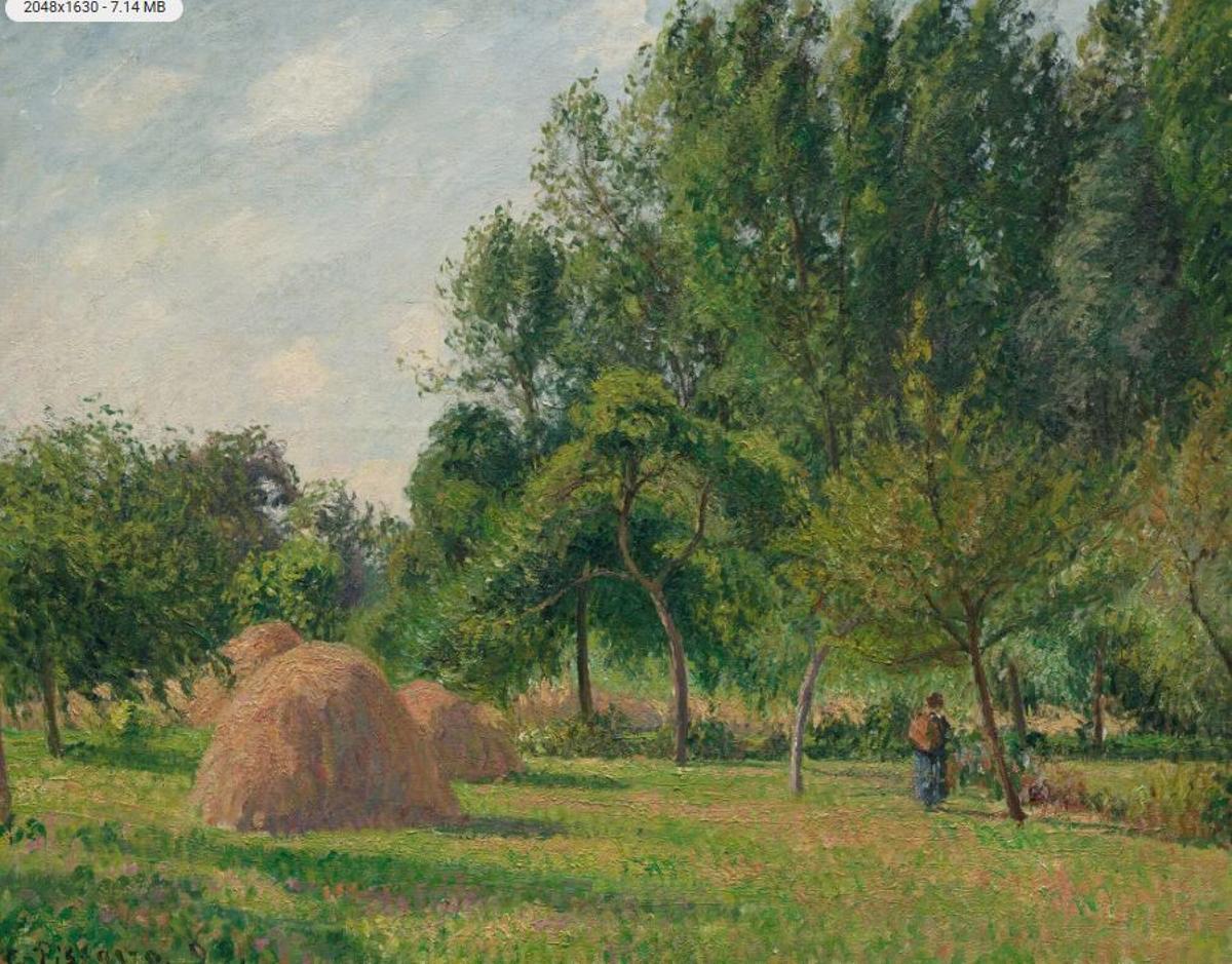 'Almiar, Mañana, Éragny' de Camille Pissarro, que data de 1899.