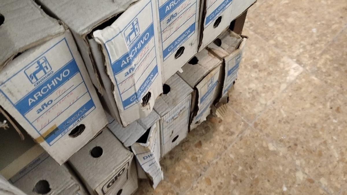Estado de los archivos del tribunal de instancia de Siero.