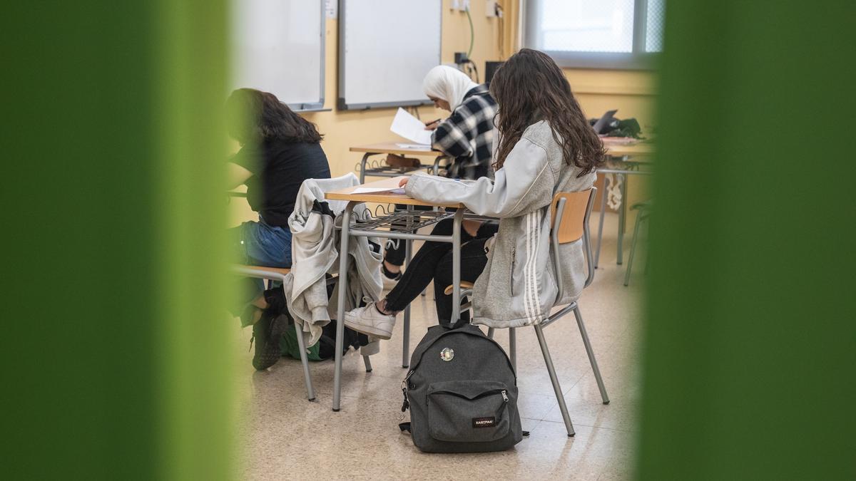 Aula de un instituto catalán.