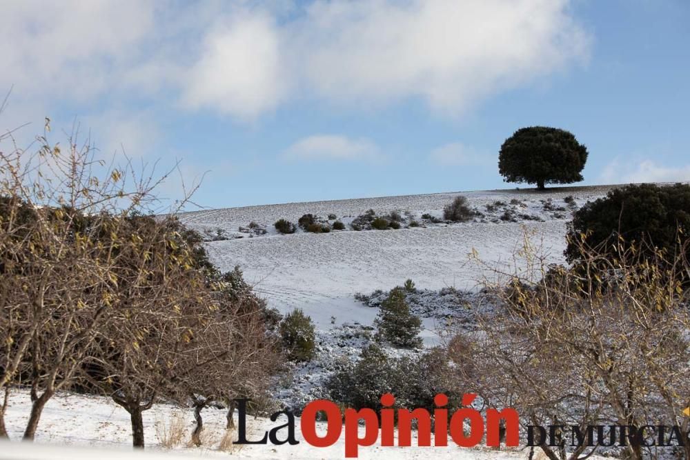 La nieve llega a las pedanías de la comarca del No