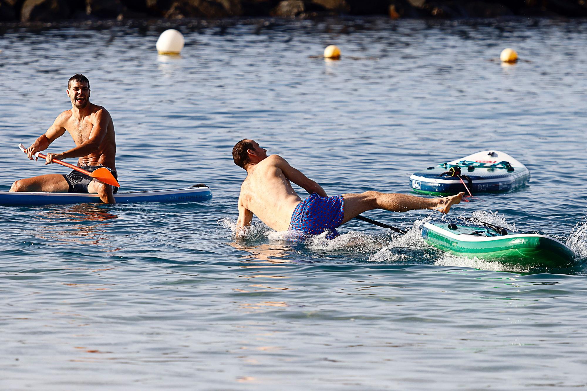 Sesión de paddle surf y kayak del  Lenovo Tenerife