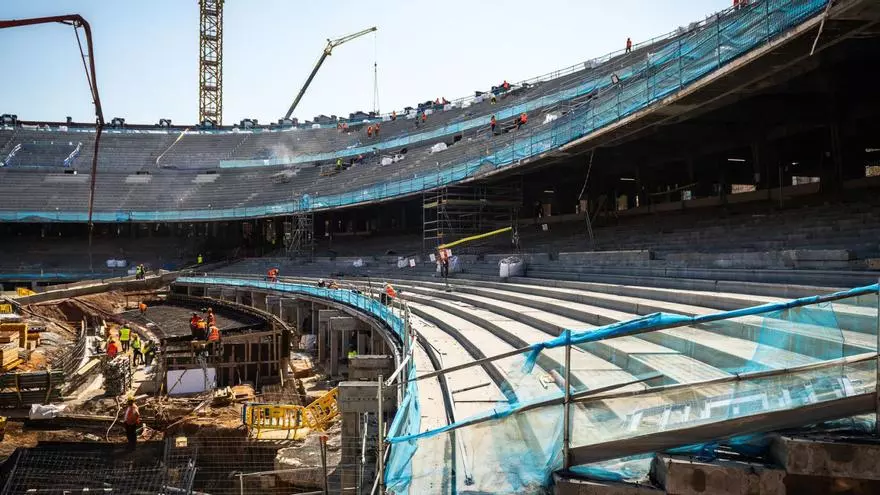 Evolució de les obres del Camp Nou