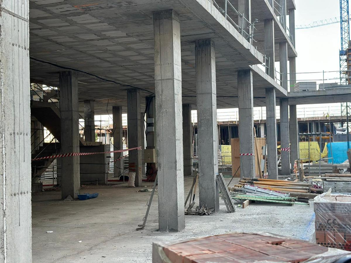 Bloques a medio construir en el barrio de Palmas Altas.