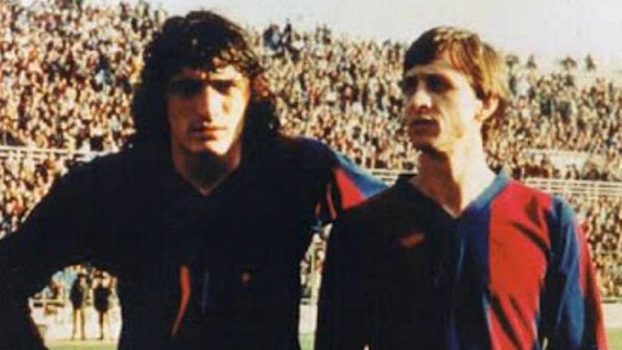 Cruyff y Campuzano coincidieron en Orriols
