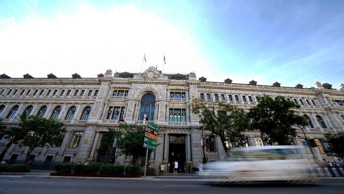 Fachada del Banco de España en Madrid.