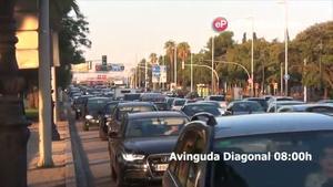 La Diagonal, a primera hora del matí. DANNY CAMINAL