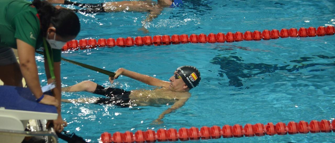 Miguel Ángel Martínez Tajuelo, en la piscina de Madeira, durante la competición del Mundial.