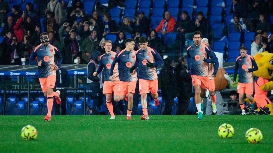 Así ha sido el ambiente previo antes del inicio del partido entre la Real Sociedad y el FC Barcelona