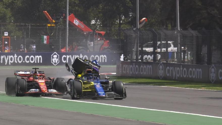 Russell lidera una accidentada primera sesión en México, seguido de Sainz