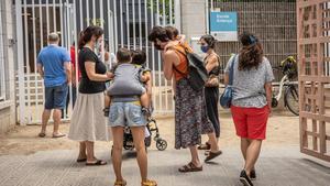 La escuela pública Entença de Barcelona,  en junio pasado.