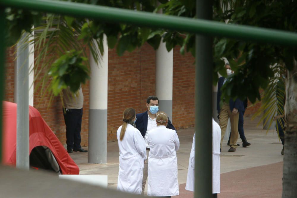 Moreno visita el hospital auxiliar de Carranque