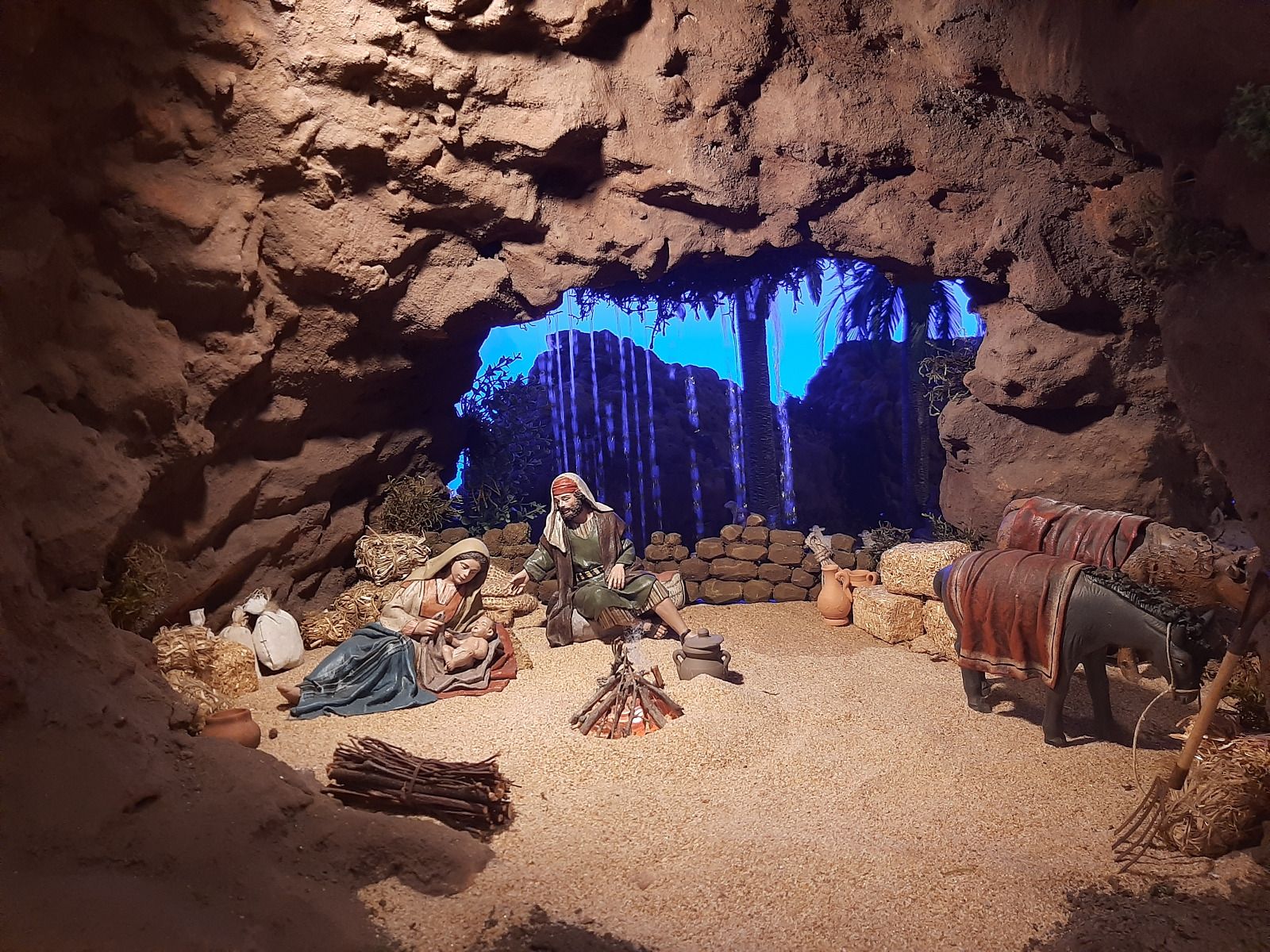 Belén del Ayuntamiento de San Bartolomé de Tirajana expuesto en la Casa Condal de San Fernando